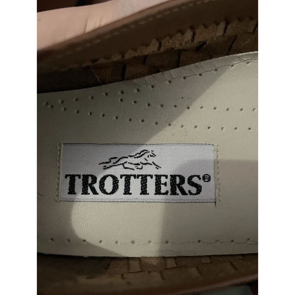 Trotters Cognac Liz Woven Loafer Flats Shoes Size 10S